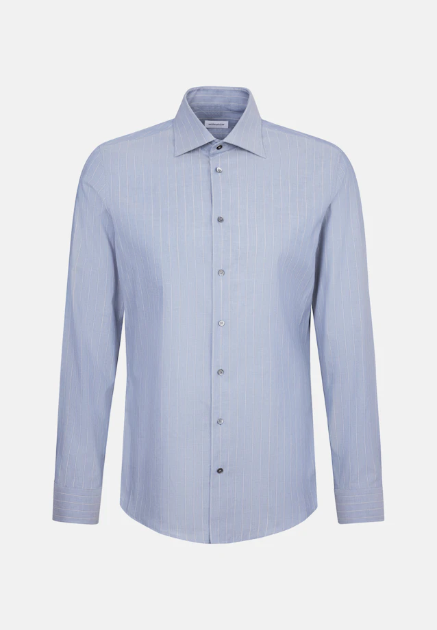 Slim Business shirt Stripes in Mittelblau |  Seidensticker Onlineshop
