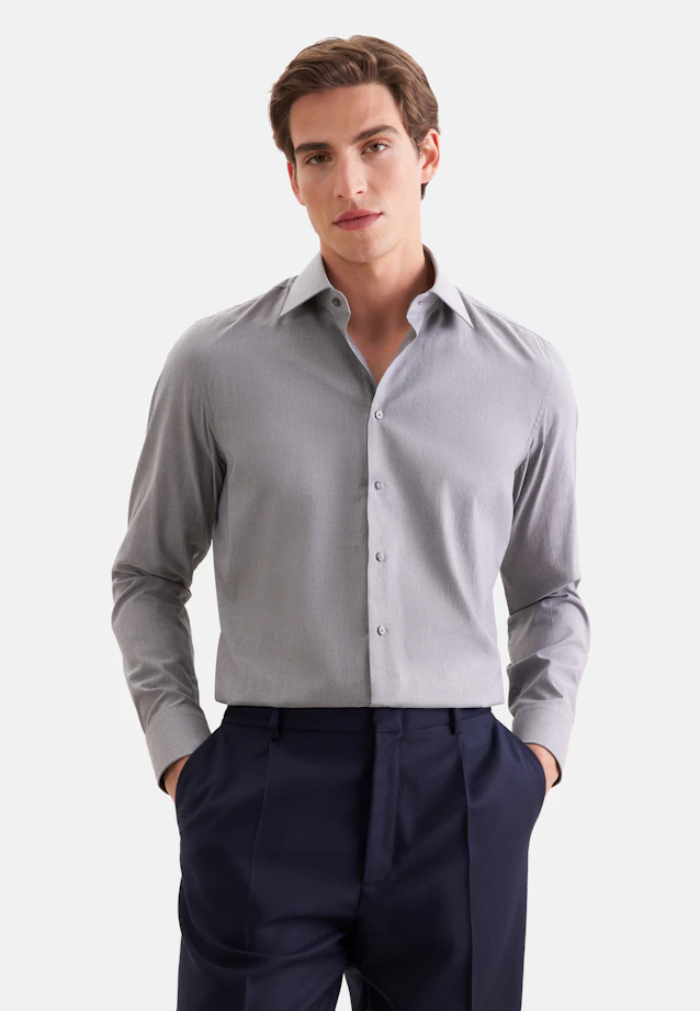 Slim Business shirt Uni in Grey |  Seidensticker Onlineshop