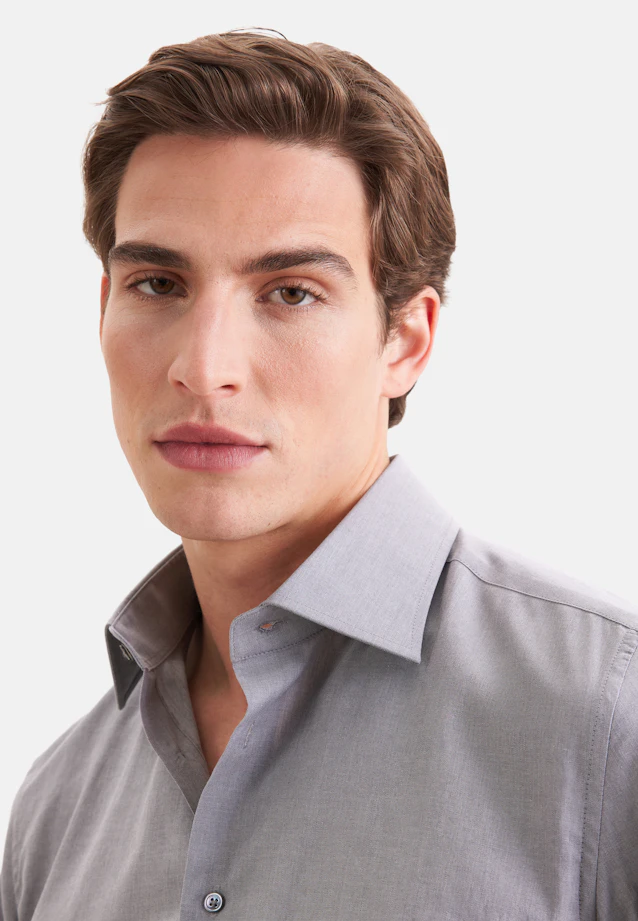 Slim Business shirt Uni in Grey |  Seidensticker Onlineshop