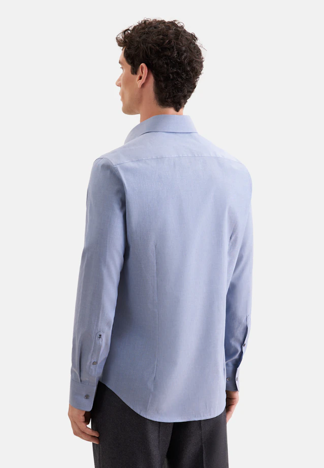 Slim Business shirt Uni in Mittelblau |  Seidensticker Onlineshop