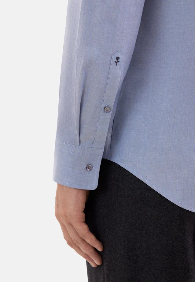 Slim Business shirt Uni in Mittelblau |  Seidensticker Onlineshop