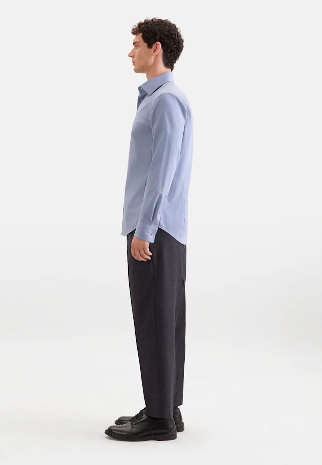 Slim Business shirt Uni in Mittelblau |  Seidensticker Onlineshop