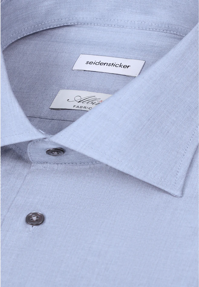 Slim Business shirt Uni in Mittelblau | Seidensticker online shop