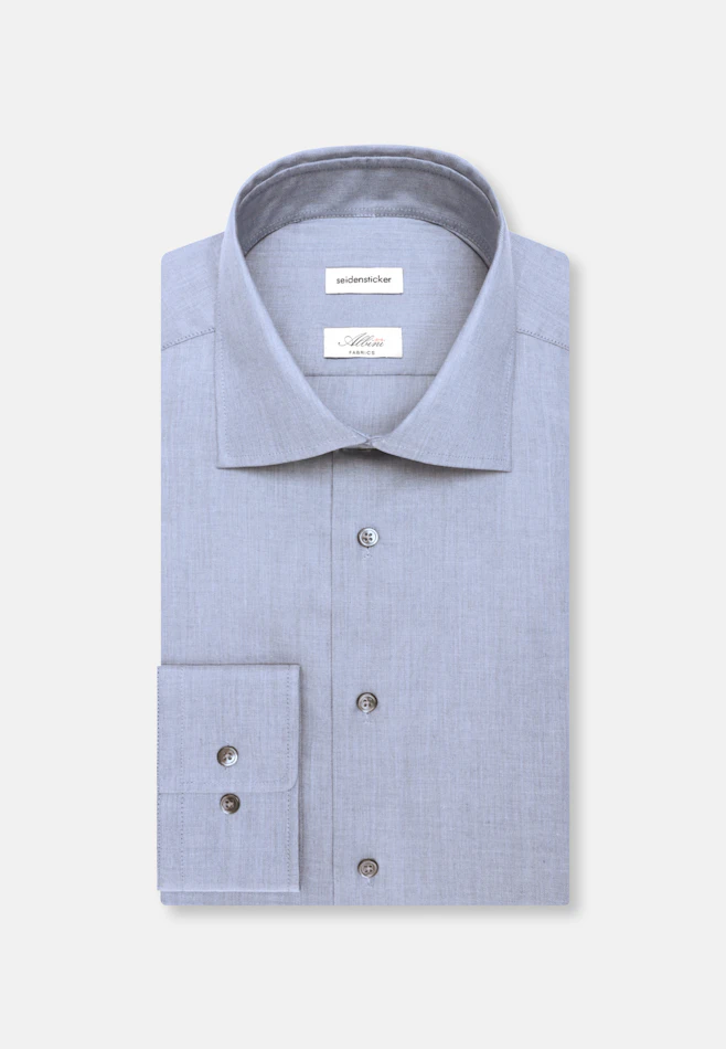 Slim Business shirt Uni in Mittelblau | Seidensticker online shop
