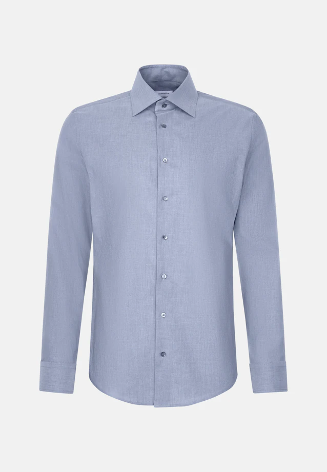 Slim Business shirt Uni in Mittelblau |  Seidensticker Onlineshop