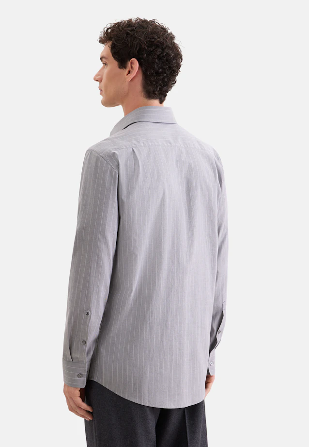 Regular Business shirt Stripes in Grey |  Seidensticker Onlineshop