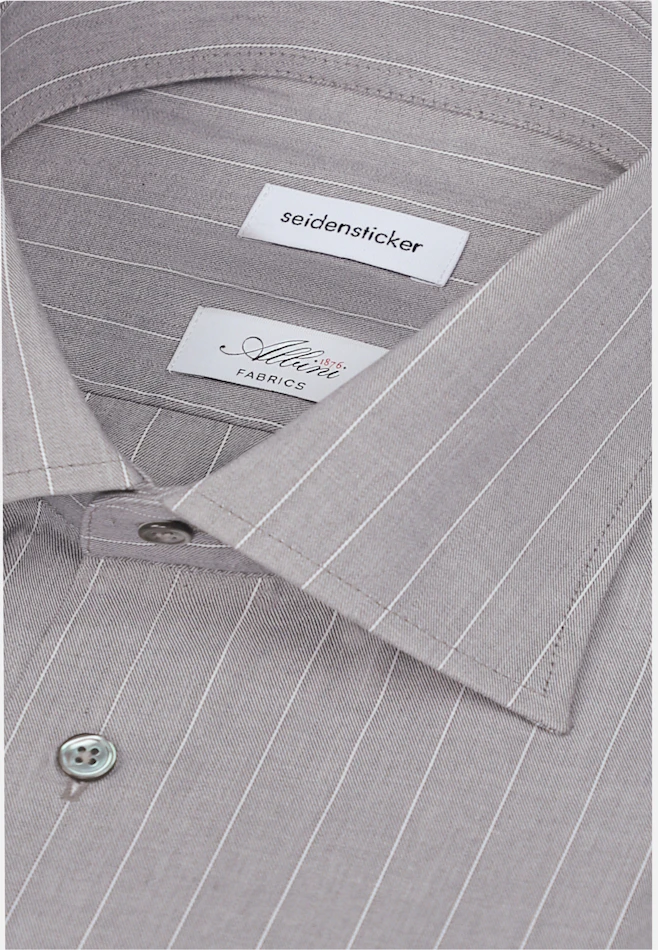 Regular Business Hemd Gestreift in Grau | Seidensticker Onlineshop