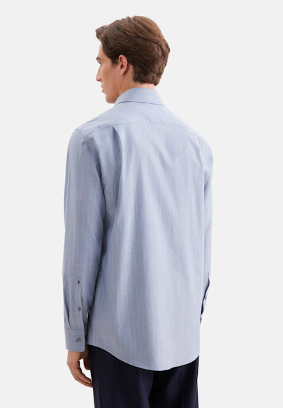 Regular Business shirt Stripes in Mittelblau |  Seidensticker Onlineshop