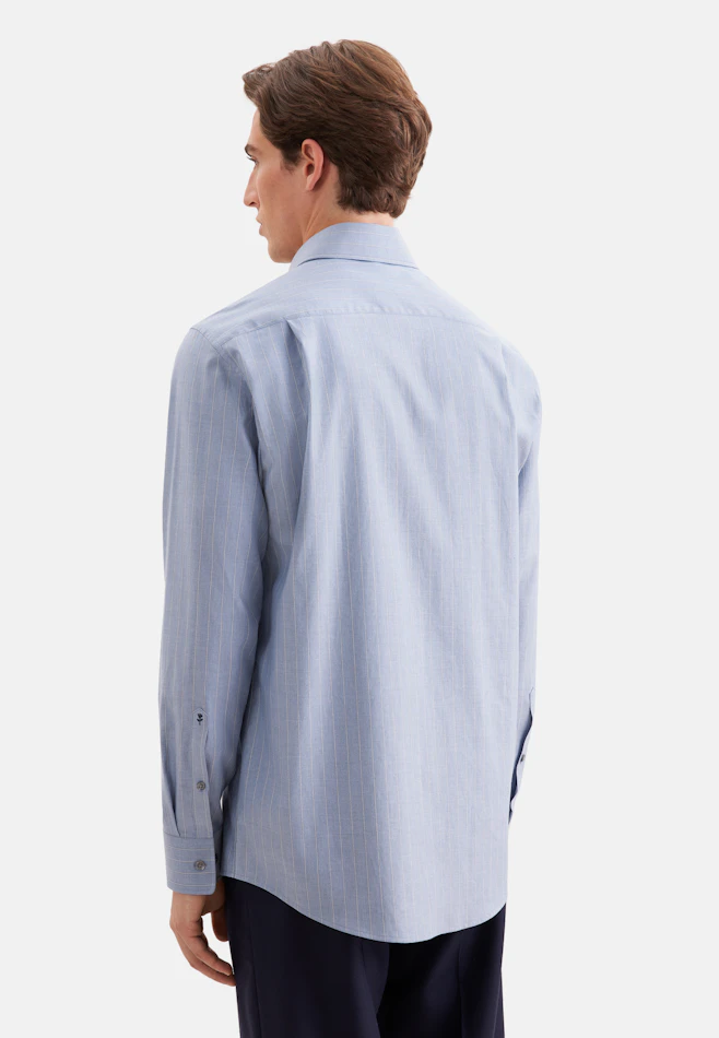 Regular Business shirt Stripes in Mittelblau | Seidensticker online shop