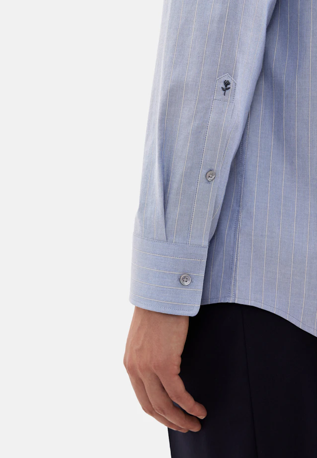 Regular Business shirt Stripes in Mittelblau |  Seidensticker Onlineshop