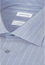Regular Business shirt Stripes in Mittelblau |  Seidensticker Onlineshop