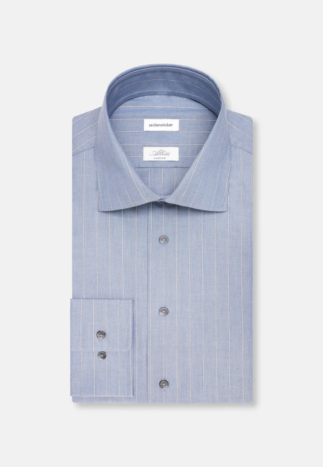 Regular Business shirt Stripes in Mittelblau | Seidensticker online shop
