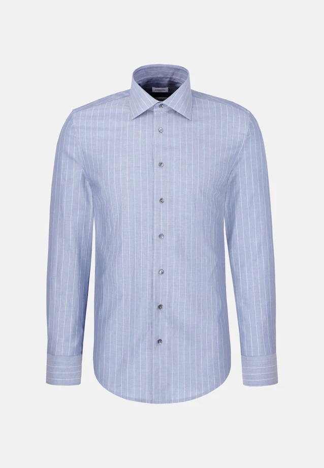 Regular Business shirt Stripes in Mittelblau |  Seidensticker Onlineshop