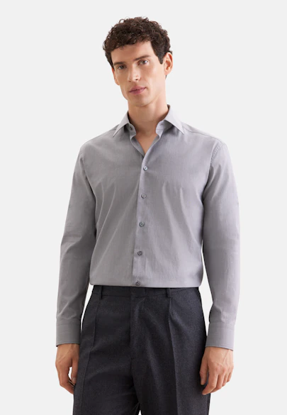 Regular Business shirt Uni in Grey |  Seidensticker Onlineshop
