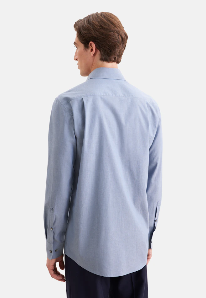 Regular Business shirt Uni in Mittelblau | Seidensticker online shop