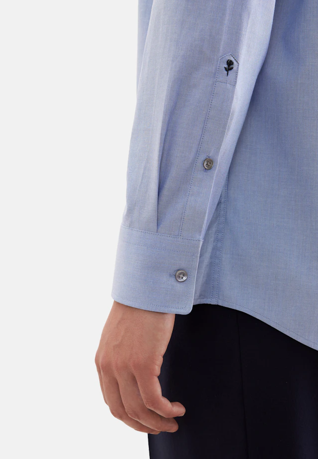Regular Business shirt Uni in Mittelblau |  Seidensticker Onlineshop