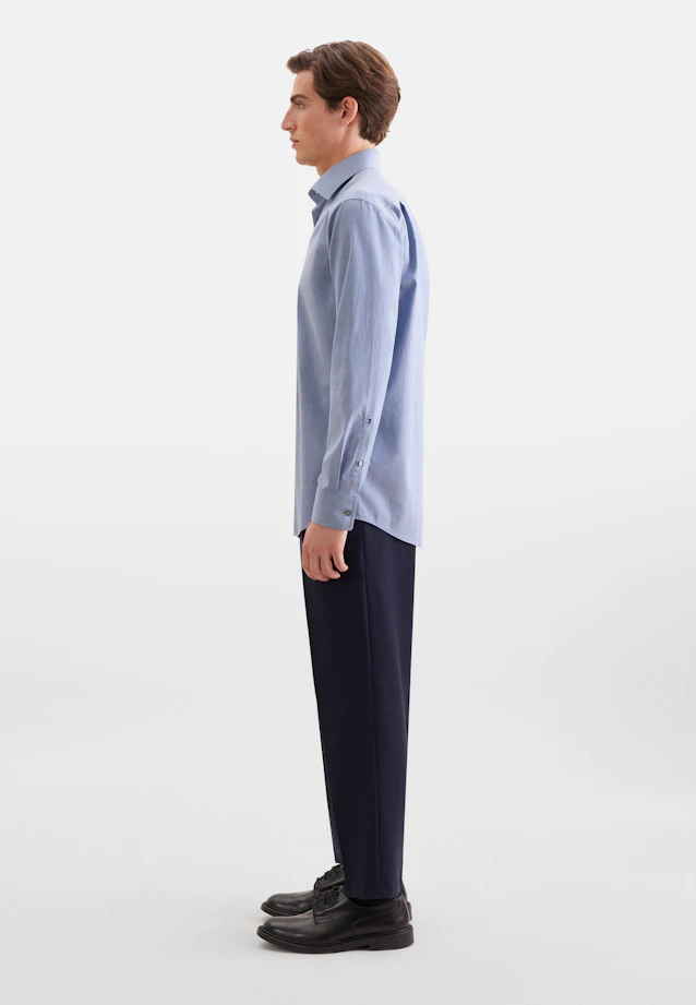 Regular Business shirt Uni in Mittelblau |  Seidensticker Onlineshop