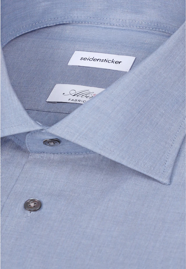 Regular Business shirt Uni in Mittelblau |  Seidensticker Onlineshop