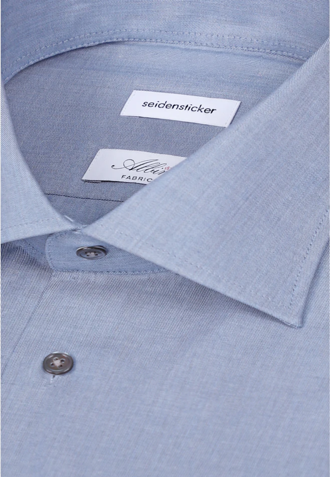 Regular Business Hemd Uni in Mittelblau | Seidensticker Onlineshop