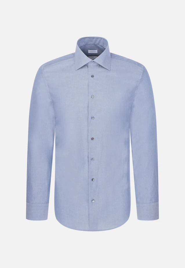 Regular Business shirt Uni in Mittelblau |  Seidensticker Onlineshop