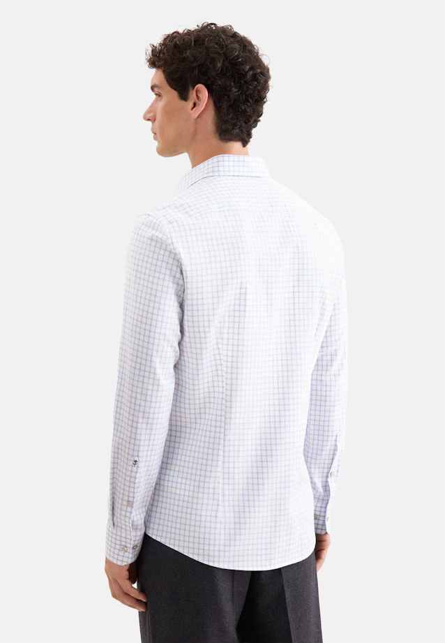 Slim Flanellhemd Karo in Hellblau |  Seidensticker Onlineshop