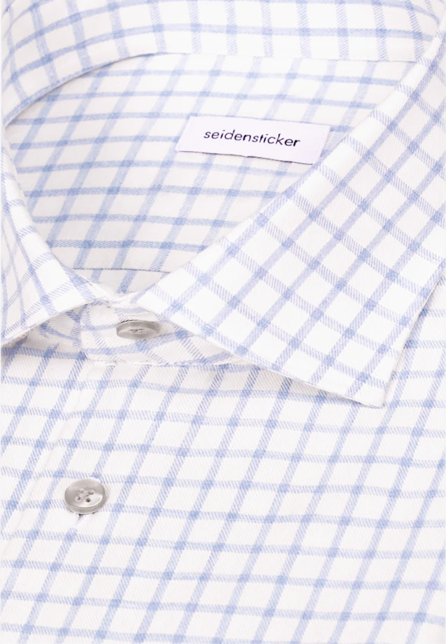 Slim Flanellhemd Karo in Hellblau |  Seidensticker Onlineshop