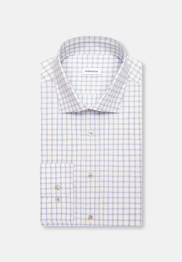 Slim Flanellhemd Karo in Hellblau |  Seidensticker Onlineshop