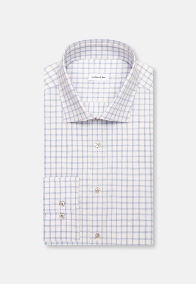 Slim Flanellhemd Karo in Hellblau | Seidensticker Onlineshop