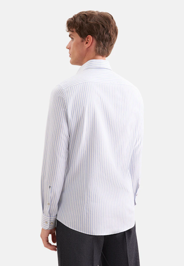 Slim Flannel shirt Stripes in Hellblau |  Seidensticker Onlineshop