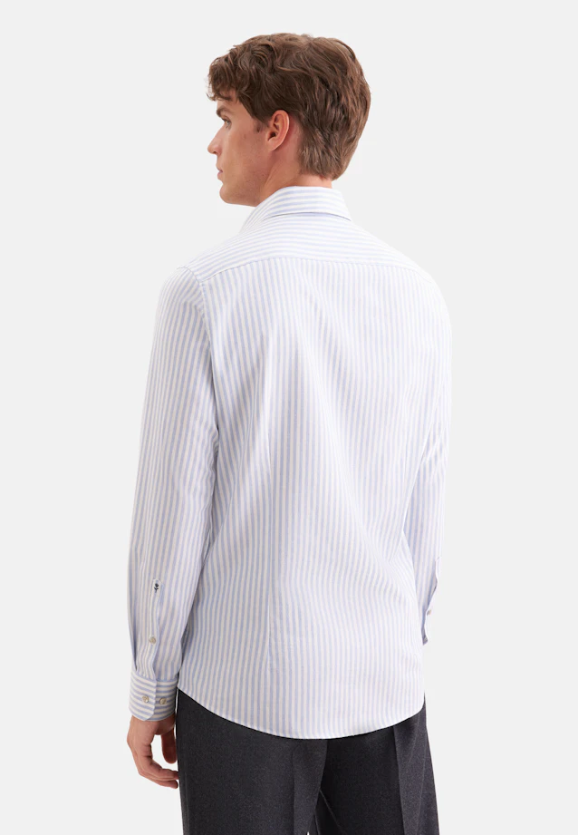 Slim Flanellhemd Gestreift in Hellblau |  Seidensticker Onlineshop