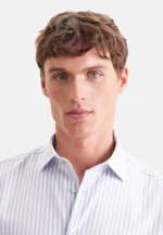 Slim Flannel shirt Stripes in Hellblau |  Seidensticker Onlineshop