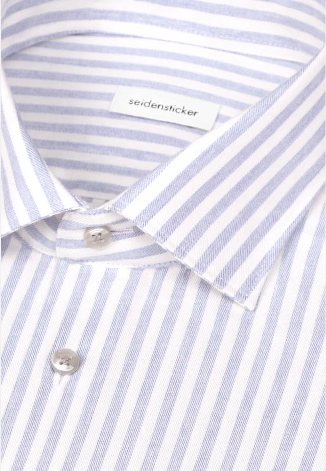 Slim Flannel shirt Stripes in Hellblau |  Seidensticker Onlineshop