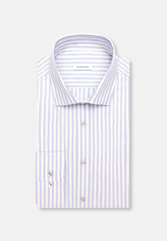 Slim Flannel shirt Stripes in Hellblau | Seidensticker online shop