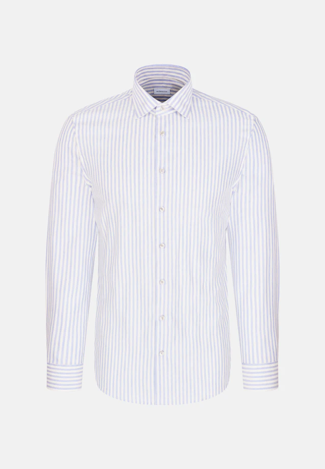Slim Flannel shirt Stripes in Hellblau |  Seidensticker Onlineshop