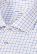 Regular Flanellhemd Karo in Hellblau |  Seidensticker Onlineshop