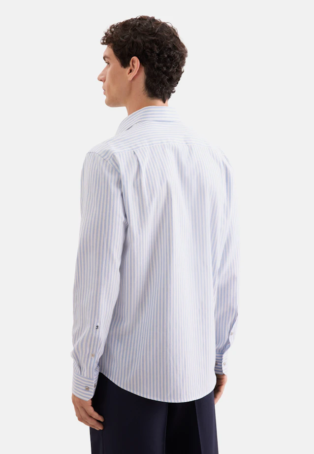 Regular Flannel shirt Stripes in Hellblau |  Seidensticker Onlineshop