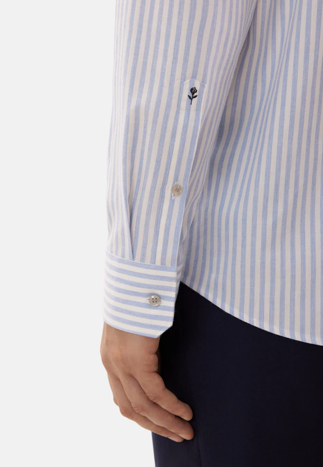 Regular Flannel shirt Stripes in Hellblau |  Seidensticker Onlineshop