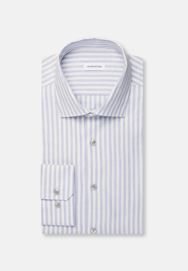 Regular Flannel shirt Stripes in Hellblau |  Seidensticker Onlineshop