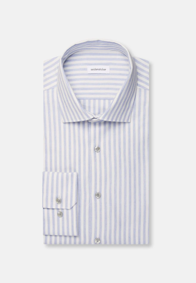 Regular Flannel shirt Stripes in Hellblau | Seidensticker online shop