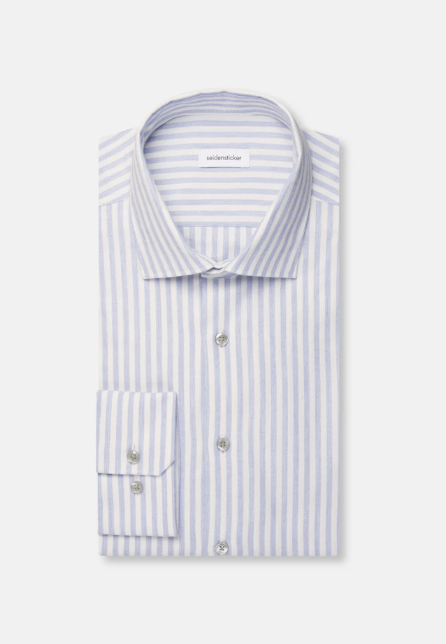 Regular Flanellhemd Gestreift in Hellblau |  Seidensticker Onlineshop