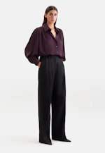 Bundfaltenhose aus Flanell in Schwarz |  Seidensticker Onlineshop