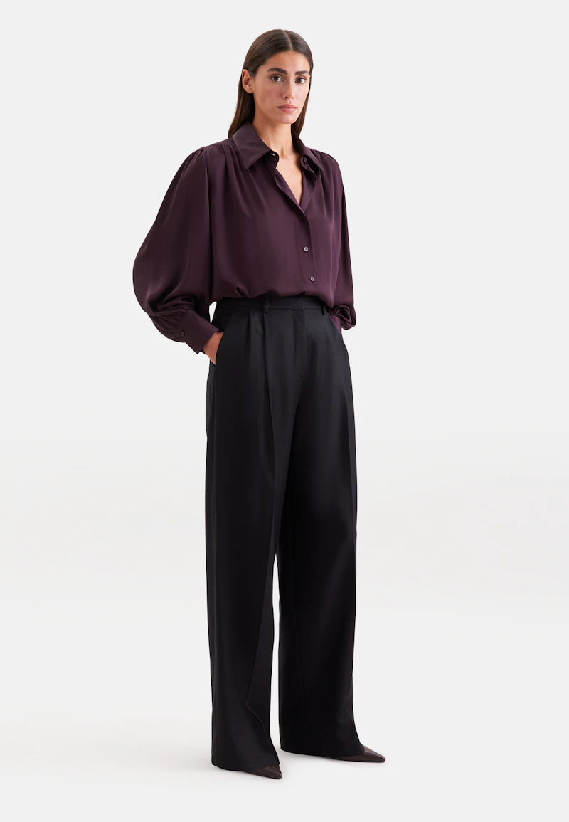 Bundfaltenhose aus Flanell