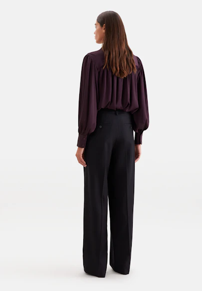 Bundfaltenhose aus Flanell in Schwarz |  Seidensticker Onlineshop