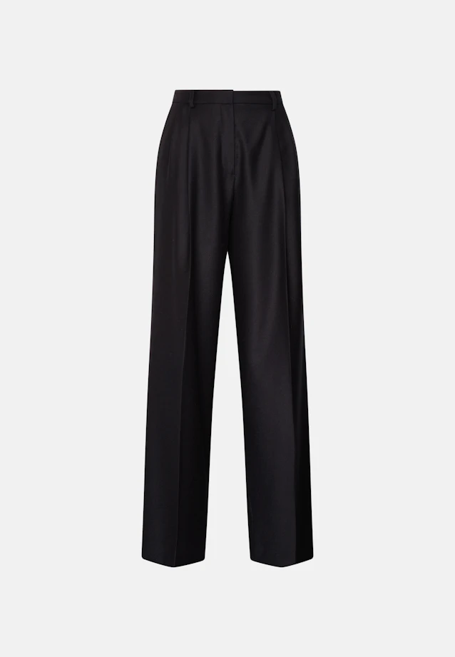 Bundfaltenhose aus Flanell in Schwarz |  Seidensticker Onlineshop