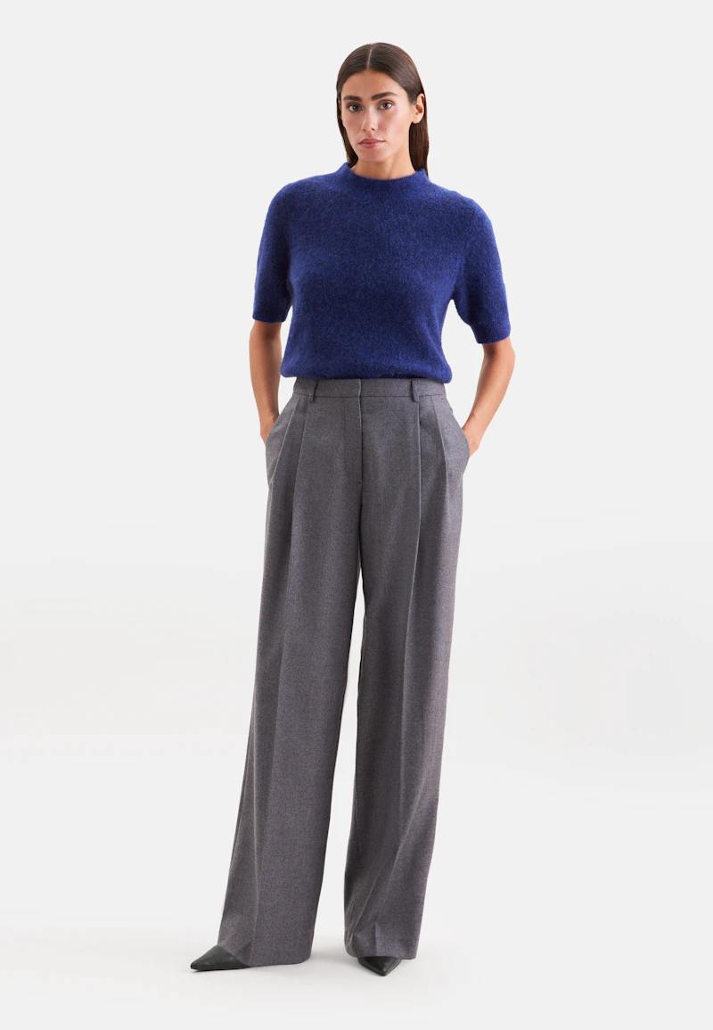 Bundfaltenhose aus Flanell
