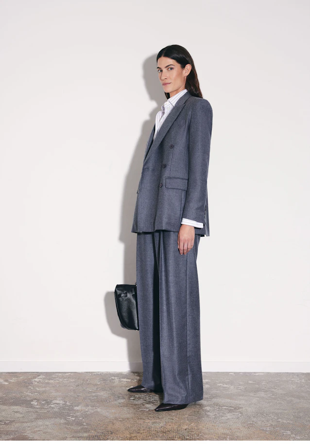 Pantalon à plis en mélange de laine in Gris |  Seidensticker Onlineshop