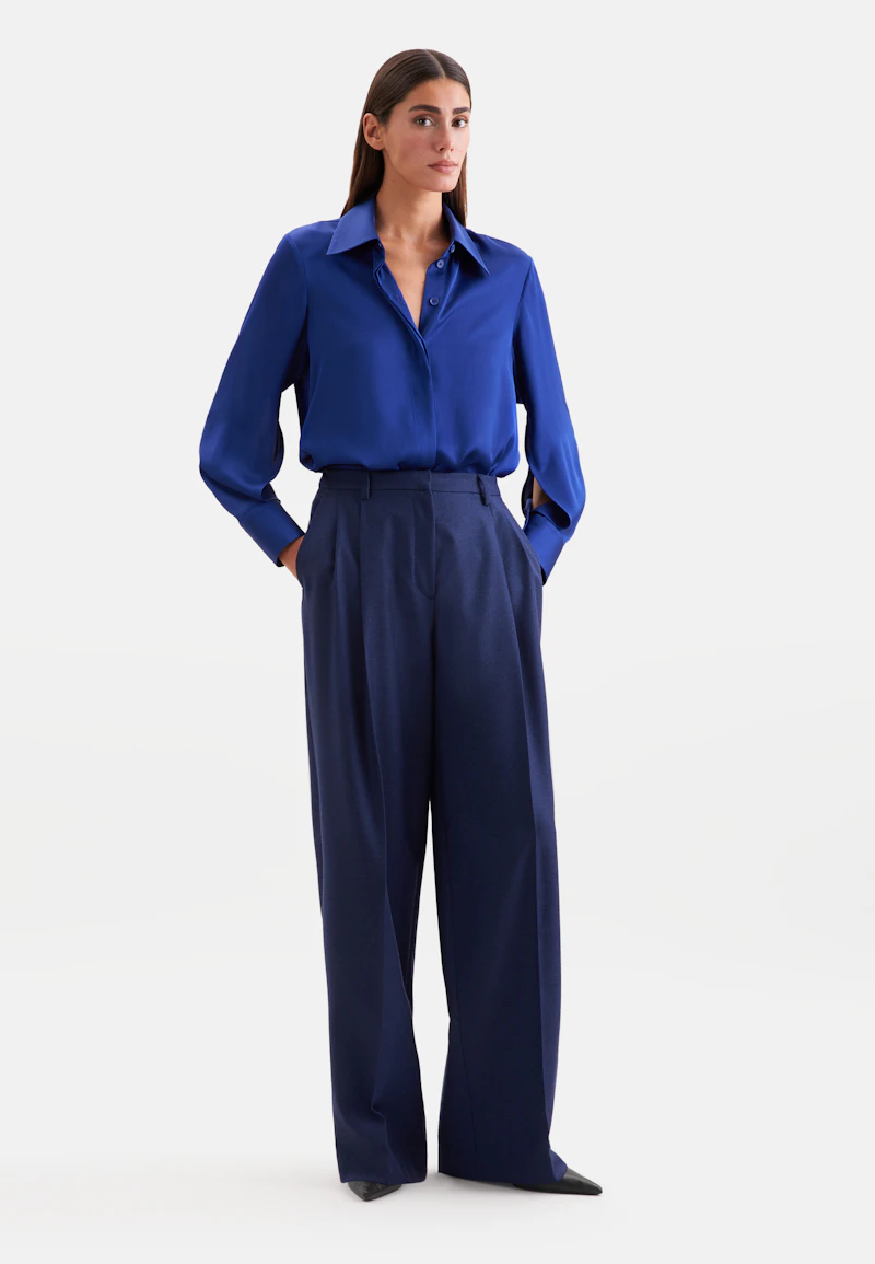 Bundfaltenhose aus Flanell