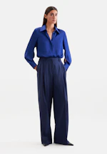 Pantalon à plis en mélange de laine in Bleu Moyen |  Seidensticker Onlineshop