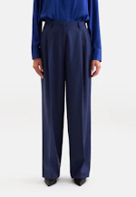 Bundfaltenhose aus Flanell in Mittelblau |  Seidensticker Onlineshop