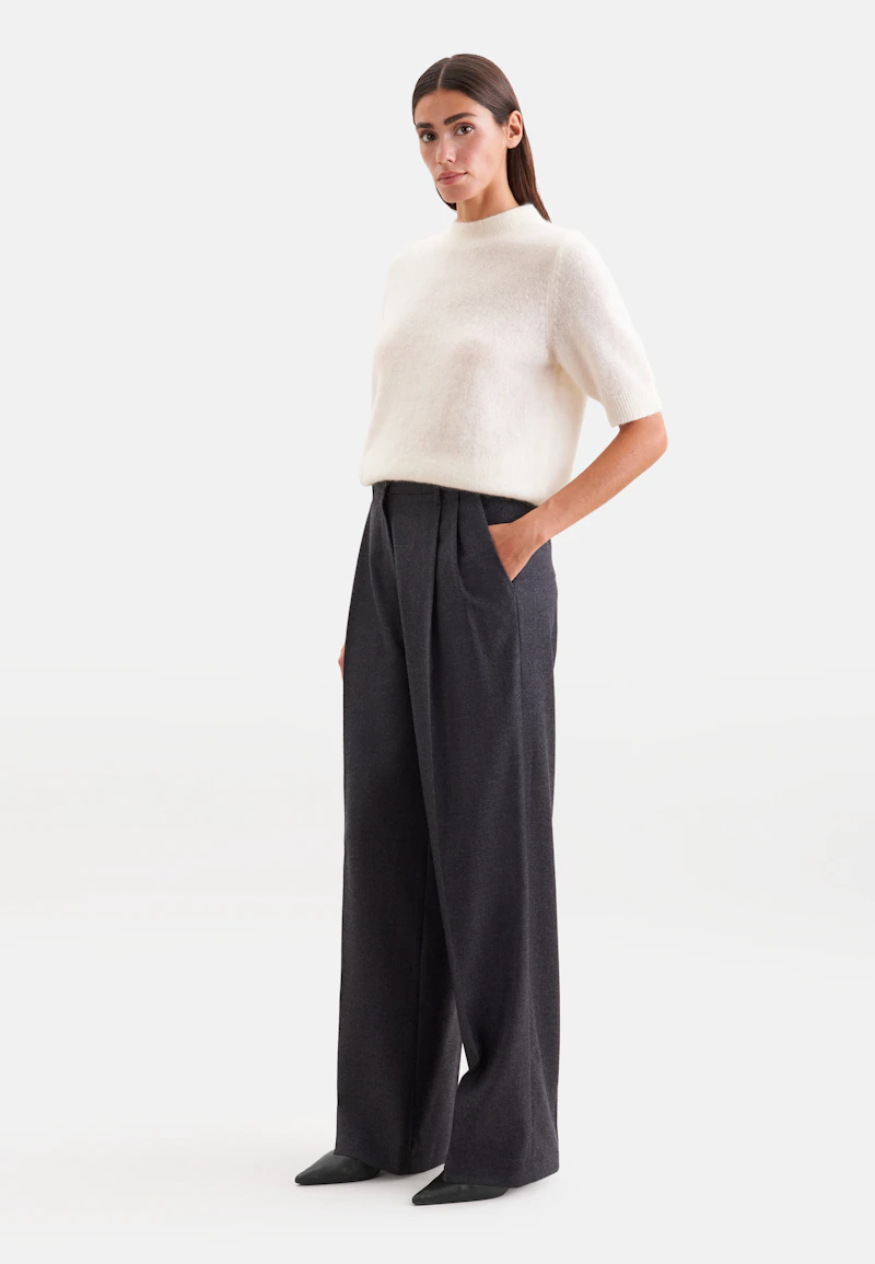 Bundfaltenhose aus Flanell